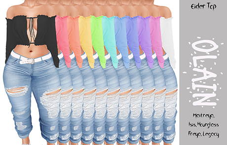 Second Life Marketplace - **Olain** Eider Top Black